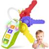 WixbFyn Giocattoli per la dentizione con le chiavi dell'auto,anelli educativi per la dentizione,massaggiagengive con luci e musica,giocattoli sensoriali che promuovono lo sviluppo motorio del bambino 3+ anni