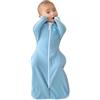 Love To Dream Swaddle UP, taglia media 6-8,5 kg - Blu | Vestibilità aderente, favorisce un sonno sano | 1,0 Tog per primavera ed estate (20-24°C) | Cotone e doppia cerniera