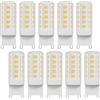 Klighten Kligthen Lampadina LED G9 4W, 32-LED SMD2835 Lampade LED G9, 450LM Equivalente 40W Lampada Alogena, Bianco Naturale 4000K, Non Dimmerabile, Angolo di Fascio di 360 °, Confezione da 10