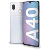 Samsung Galaxy A40 Smartphone, Display 5.9 Super AMOLED, 64 GB Espandibili, RAM 4 GB, Batteria 3100 mAh, 4G, Dual Sim, Android 9 Pie, [Versione Italiana], White