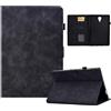 Generico DayQiQiPu Caso per Samsung Galaxy Tab S4 SM-T830/T835/T837 (10,5 Pollici) in PU Pelle Cover Chiusura Magnetica Custodia Motivo Torre Farfalle Flip Con Supporto e Auto Wake/Sleep, Nero