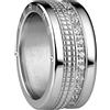 BERING Arctic Symphony Collection Volga 9 - Anello da donna in acciaio inox, finitura lucida, color argento