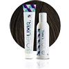 Pop Italy Soielixir Tinta Permanente per Capelli in crema SENZA Resorcina, Parafenilendiammina e Ammoniaca 93 Colori - 100 ml - (Pack Tinta + Ossigeno 10 vol. - 4/7 Castano Medio Marrone)