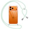 Pnakqil Cover per iPhone 17 Pro Max con Cordino, Trasparente Custodia con Laccio Tracolla Cellulare Girocollo Collana Protettiva per iPhone 17 Pro Max 6,9 Pollic, Verde
