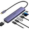 MOKiN Hub USB C, adattatore multiporta per MacBook Pro/Air, adattatore 7 in 1 MacBook da USB C a HDMI Hub, 2 x USB 3.0, PD, SD/microSD, USB C per iPad, Lenovo Dell XPS (viola)