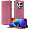 XINYEXIN Custodia per Xiaomi Redmi Note 14 Pro 4G, Cover a Libro in Pelle PU con Blocco RFID, Slot per Carte, Supporto, Protezione Completa Antiurto - Rosso