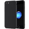 NEW'C Cover per iPhone 8, iPhone 7 (4,7 Pulgadas) in custodia silicone ultra sottile nero [Ultra Leggera]