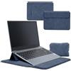 HaruYo 12-13-14-15-15.6-16 Pollici Custodia per laptop con Supporto Integrato e Polsiere, PU Pelle Portatile Sleeve per MacBook Air/Pro/Surface Dell Lenovo HP ASUS Acer 15-16 Pollici