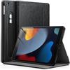 JETech Custodia per iPad 10,2 Pollici, 9/8/7 Generazione (2021/2020/2019) con Portapenne, Supporto Multi-Angolo Cover Protettiva in TPU Morbido Auto Svegliati/Sonno (Nero)