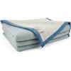 LANEROSSI Coperta Matrimoniale Art. CAROLA doubleface - misura cm 210x250 in 100% pura lana vergine peso 380gr INVERNALE (AZZURRO)
