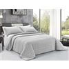 Tata Home Trapunta Piumone Piazza e Mezza Invernale Super Calda 570 gr/mq Fronte in Pile Vellutato 3D Retro in Agnellato Sherpa Letto 210x260 cm Made in Italy Colore Sasso Grigio