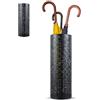 Generic Portaombrelli in metallo, 15 x 15 x 42 cm, autoportante, decorativo, multiuso, per ingresso, casa, hotel, ufficio, portico (nero)