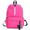 FANDARE Unisex Zaini Casual Zainetto Ragazzi Ragazze Zaino Scuola Borsa da scuola Uomo Donna Adolescente Zaini da viaggio Universita Borse a Zaino Casuale Daypack Poliestere Rosa Scuro