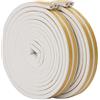 Feelava Guarnizione in Gomma per porte e finestre, autoadesivo, antispifferi, insonorizzante, impermeabile, D Tipo Striscia Metereologica Di Schiuma Nastro Seal Strip - 2 Rotoli/Totale 10 m (Bianca)