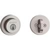 Kwikset 158 Milan Serratura a chiavistello, in nichel satinato, con chiave esterna, porta d'ingresso anteriore, resistente al pick-up, serratura a cilindro singolo, con protezione Microban