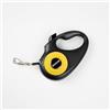 Julius-K9 Guinzaglio retrattile per cani, XS - Nastro da 3 m, nero/arancione, manico antiscivolo, estensibile, freno con una sola mano, pausa, blocco, nastro riflettente, anti-groviglio, resistente