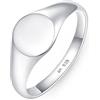 Amberta Anello Chevalier per Donna in Argento Sterling 925 | Anello da Mignolo per Donna: Sigillo Misura 22
