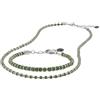 10:10 Bracciale e Collana Uomo Donna Lava Naturale ed Ematite 4mm - Regolabile, Acciaio Inox, Confezione Regalo - Made in Italy
