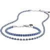 10:10 Bracciale e Collana Uomo Donna Lava Naturale ed Ematite 4mm - Regolabile, Acciaio Inox, Confezione Regalo - Made in Italy