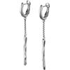 Breil, Collezione B Witch, Orecchini Donna, Orecchini Pendenti in Acciaio Lucido con Catenella 1,5 cm ed Elemento 3 cm, Idea Regalo Donna