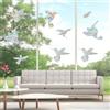 VINATO Pellicola Prismatica per Vetri con Colibrì - 2 Adesivi per Finestre 22x30 cm Effetto Arcobaleno, Pellicola Ottica Decorativa Anti-Uccelli con Giochi di Luce