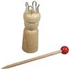 Rayher 62439000 legno Strickliesel con ago, 2,4 cm diametro FSC 100%, 7,5 cm, 4 occhi, buco 1 cm, SB-Sacchetto 1-impostato
