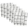 DII 100% Cotone, Lavabile in Lavatrice, Everyday Kitchen Basic Scrubber Strofinacci, 30,5 x 30,5 cm, Colore: Nero e Bianco Plaid-Set of 6 Gray