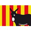 ID Mat Boston Region Catalan, Fibre Sintetico, Rosso Giallo Nero, 40x60x0,5 cm