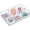 STORi SimpleSort - Set di 6 organizer impilabili trasparenti per cassetti, vassoi quadrati da 7,6 x 7,6 x 5,1 cm, piccoli contenitori per trucchi e divisori per cassetti da scrivania, realizzati negli