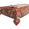 PETTI Artigiani Italiani - Tovaglia Natalizia Antimacchia Quadrata Copritavolo Natalizio Cucina Disegno Noel X4 Posti (140x140 cm) 100% Made in Italy