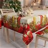 PETTI Artigiani Italiani - Tovaglia Natalizia Antimacchia Quadrata Copritavolo Natalizio Cucina Disegno Candele X4 Posti (140x140 cm) 100% Made in Italy
