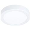 Eglo LED Plafoniera Fueva 5, Ø 16 cm, lampada da soffitto a 1 luce in acciaio con diffusore in plastica, lampada bianca a LED luce neutra