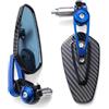 shengyi Accessori Moto Specchietto retrovisore for moto, modello in fibra di carbonio, specchio for manubrio, specchietto retrovisore invertito modificato, accessori for moto Specchietti Moto(Blue)
