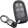 M.JVisun Morbido Silicone Custodie per Chiavi Auto Per Jeep Compass Grand Cherokee/Per Dodge Challenger Charger/Per Chrysler 200 300/Per Fiat 500 Cover Chiave Guscio Chiave - Intrecciato Portachiavi