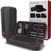 Digicharge Carrying Case for Switch 2 & Accessories - Hard Carry Cover Portable Protective Travel Shell Pouch for Nintendo Switch 2 (2025) with Dedicated Joy-Con 2, Strap and Adapter Storage