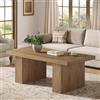 Tribesigns Bran - Tavolino da salotto, 120 x 60 x 45 cm, rettangolare, in legno, per soggiorno, stile rustico