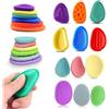 Moxiewell 12 Pezzi Fidget Toys Pietra Sensoriale, Pietra Sensoriale in Silicone, Giocattoli Fidget Pietre Sensoriali, Giocattoli Sensoriali Antistress per Bambini e Adulti, Giocattoli da Decompressione (B)