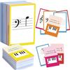 JYCSTE Schede flash musicali, 104 schede flash per pianoforte - Simboli musicali di base, notazione del pentagramma, designazioni di altezza/sillabe, posizione della tastiera, bassi/sillabe (Schede Flash per