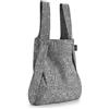 Notabag 2 in 1: Zaino trasformabile con materiale riflettente - Zaino e borsa a mano: Impermeabile, riutilizzabile e pieghevole (Hello World, Grey/Black)