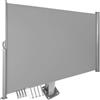 TecTake® Tenda Frangivento a Scorrimento, Paravento Estraibile Esterno, Frangivista con Meccanismo Automatico, Protezione Solare e Privacy, Ideale per Balconi e Terrazzi, 180x300 cm - Grigio