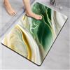 Hixingo Tappeto da Bagno in Diatomite, Tappeto Bagno Cucina Antiscivolo, 3D Stampe di Marmo Tappetino Assorbente e Asciugatura Rapida, Tappetino per Doccia e Ingresso (Beige Verde,60x90cm)