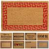 moorg Zerbino Ingresso Esterno, Zerbino Cocco per Entrata con Base Antiscivolo, Tappeto Esterno Ingresso con Cornice Rosso, Anti-Sporco e Assorbente 40x60 cm