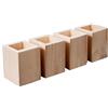 NANNAN3360 Rialzi per Letto in Legno Rialzi per Mobili Quadrati da 4 Pezzi Sollevatori da Tavolo per Pesanti Piedini per Mobili in Legno Massello, Aggiunge 5-20cm di Altezza (A 5.5cm-Increase Height 20cm)