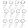 Jsdoin Stringa Luci LED a Batteria, 12 Pezzi Impermeabile 20 LED 2M Mini Lampada a Fili di Rame Bianco Caldo, per Interni ed Esterni, Natalizi, Matrimoni, Feste di Compleanno (Bianco freddo, 12 Pezzi)