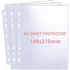 WITHYU 30 Confezioni da 60 Tasche Trasparenti A5 per Foto e Documenti - Compatibili con Raccoglitori 2/3 Anelli, Doppia Protezione Laterale, Impermeabili e Antipolvere - Formato 15,2x21,5 cm