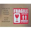 Gicaprice 100 ETICHETTE ADESIVE FRAGILE ROSSO 10 CM X 10 CM - ALTA RESISTENZA