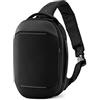 Gomatic Sling Bag Navigator 6L - Zaino a Tracolla Antifurto Unisex, Organizer Tech RFID, Impermeabile, Tasche Multiple, Porta Tablet 11", Look Minimal per Lavoro, Città, Viaggio - Nero