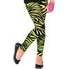 W WIDMANN MILANO Party Fashion Widmann - Leggings per bambini anni '80, stampa tigre, anni '80, stampa animalier, febbre da discoteca, bottone difettoso, motivo a righe, festa a tema, carnevale