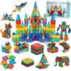 SURFOU Costruzioni Magnetiche 58 Pezzi, Blocchi da Costruzione Giocattoli Educativi STEM Montessori per Bambini 3-7 Anni, Giochi Educativi Creativi, Regalo Perfetto Ragazzi e Ragazze