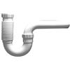 PermaFLOW PF WaterWorks FlexTRAP PF0704 FlexTRAP 1-1/4 x 1-1/2 Flex-N, espandibile, flessibile, P-Trap-Universal Fit 1-1/2 o 1-1/4 con guarnizioni riduttori per cucina e bagno/WC, bianco